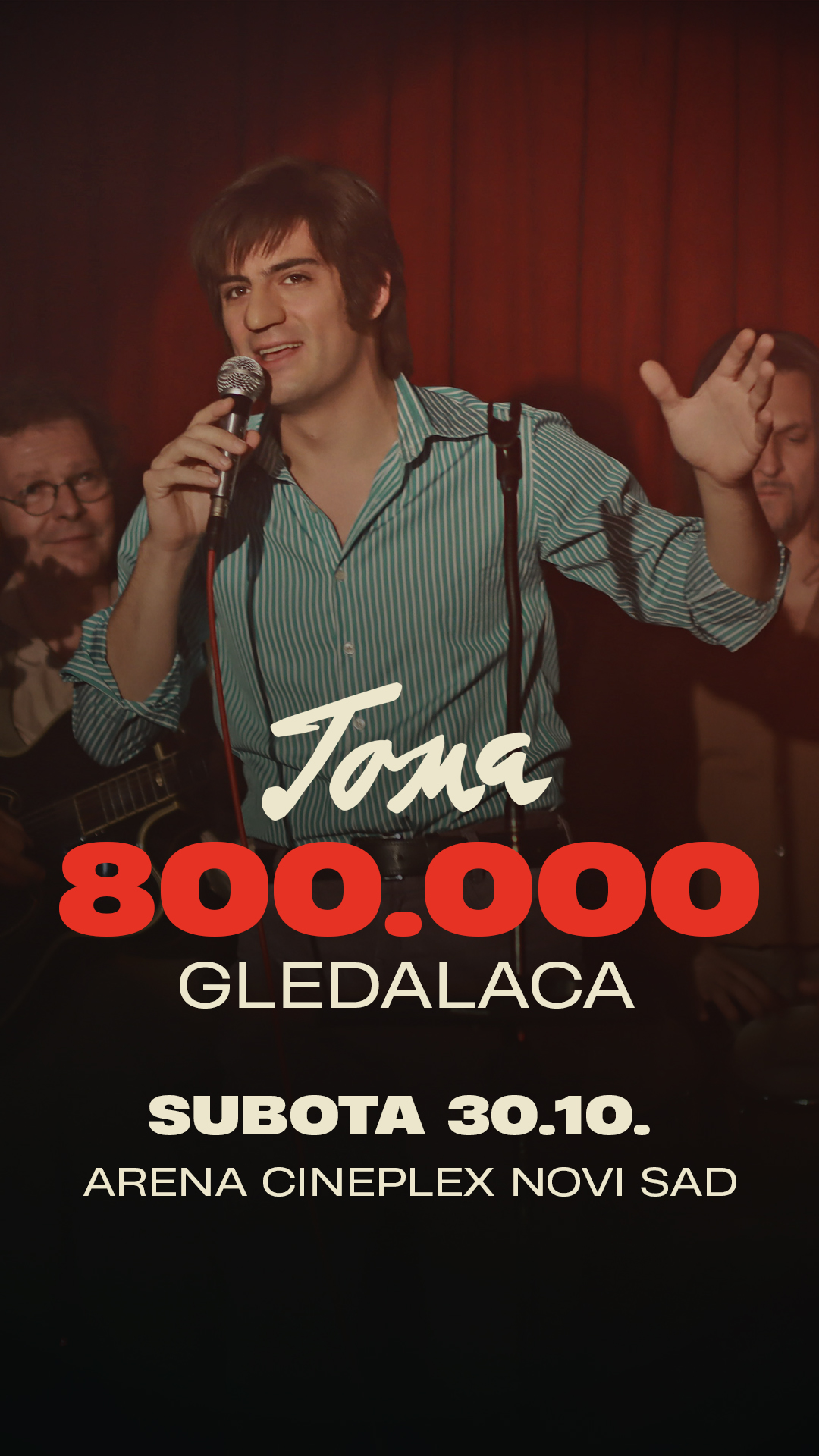 Deo glumačke ekipe povodom 800 000 gledalaca filma “Toma” u Areni
