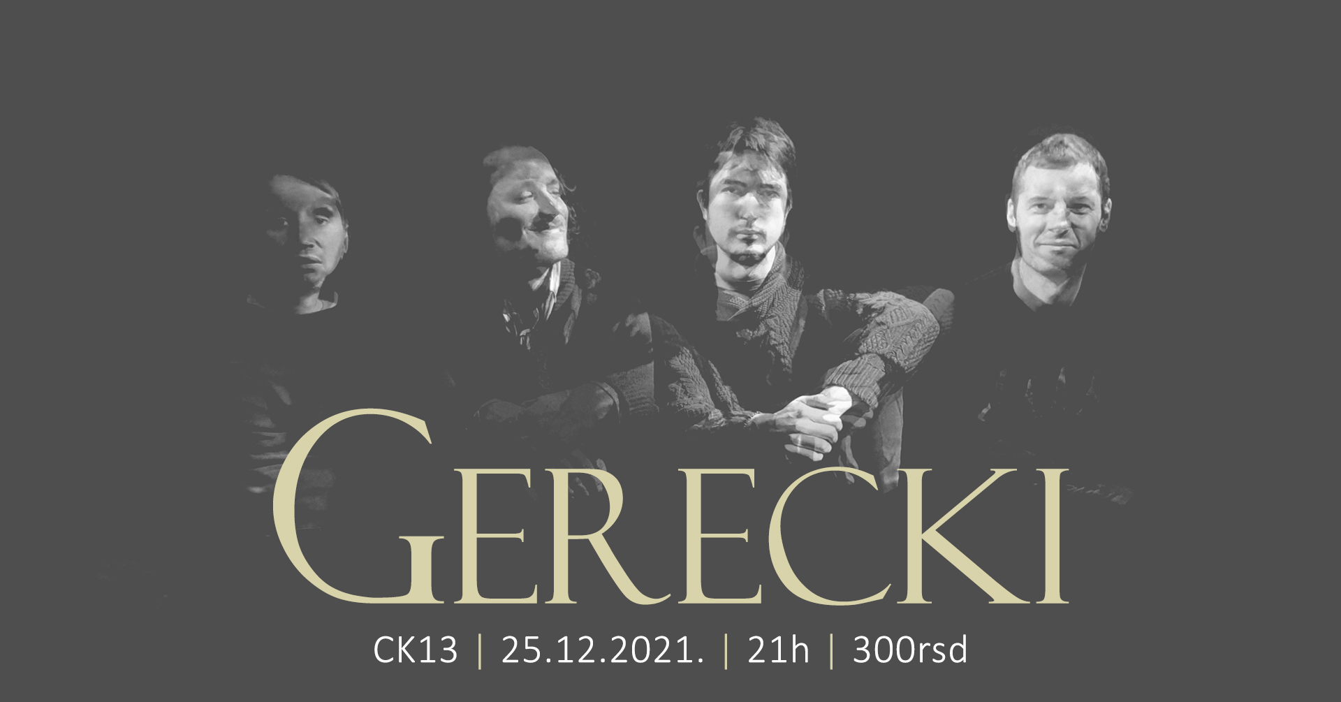 Koncert benda Gerecki ove subote u CK13